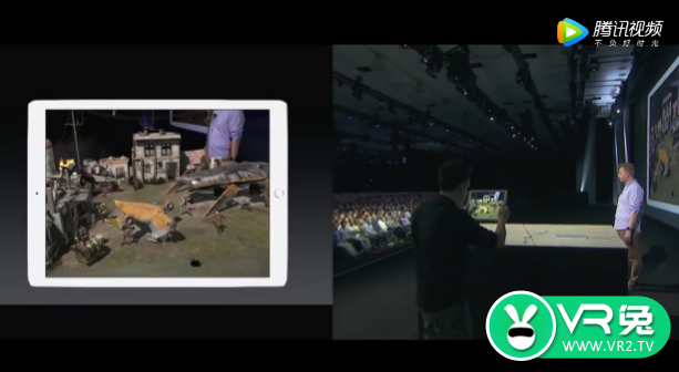 彼得杰克逊旗下工作室Wingnut AR在苹果WWDC上的AR实时震撼演示视频