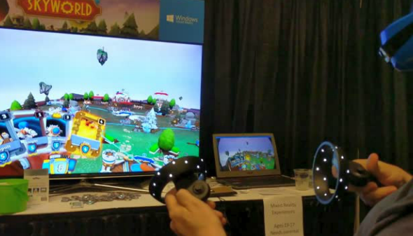 微软Win10 MR头盔两款SteamVR游戏上手视频演示